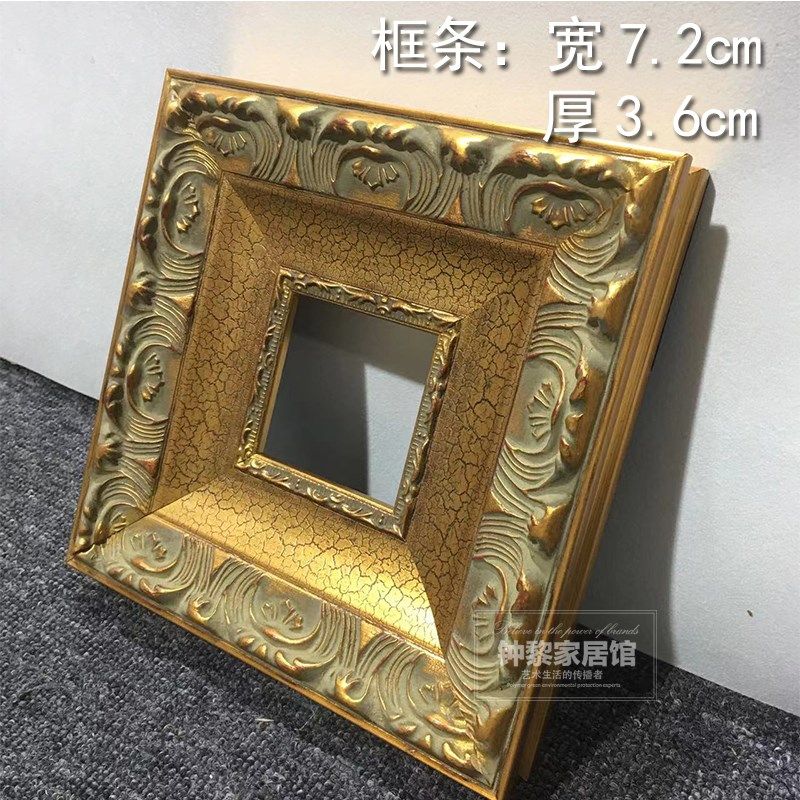 实木欧式复古做旧画框相框镜框支持定制小尺寸相架装裱油画外框