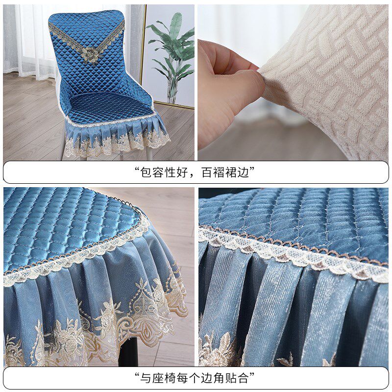 轻奢弧形椅子套罩防猫抓保护套小蛮腰带扶手通用现代简约餐桌椅套