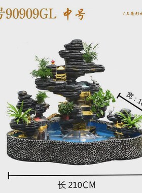 假山流水喷泉花园庭院别墅造景山水景观摆件阳台会所加湿水景鱼池