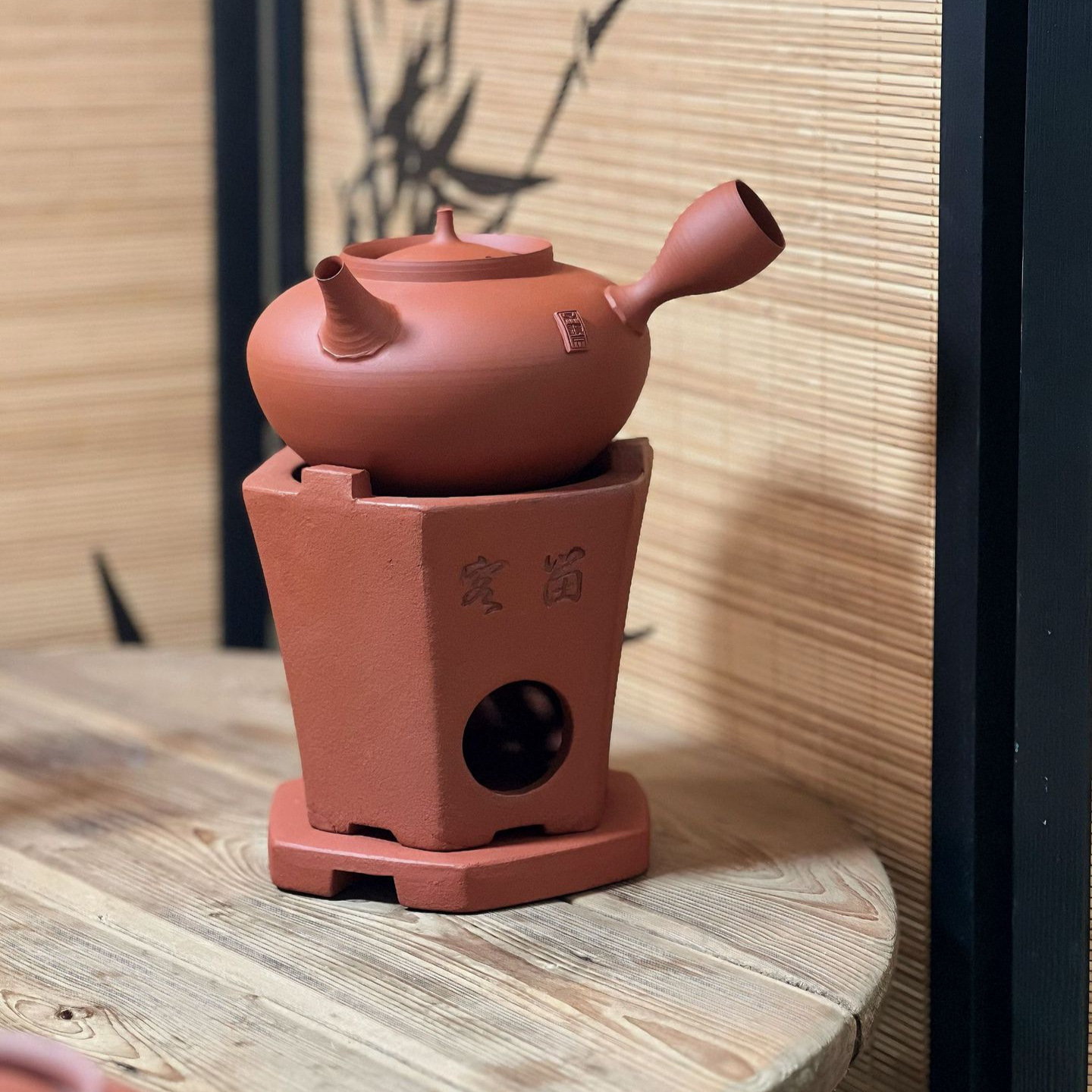 潮州原矿全手工朱泥砂铫壶烧水小型茶具砂铫壶陶壶煮水煮茶壶陶瓷