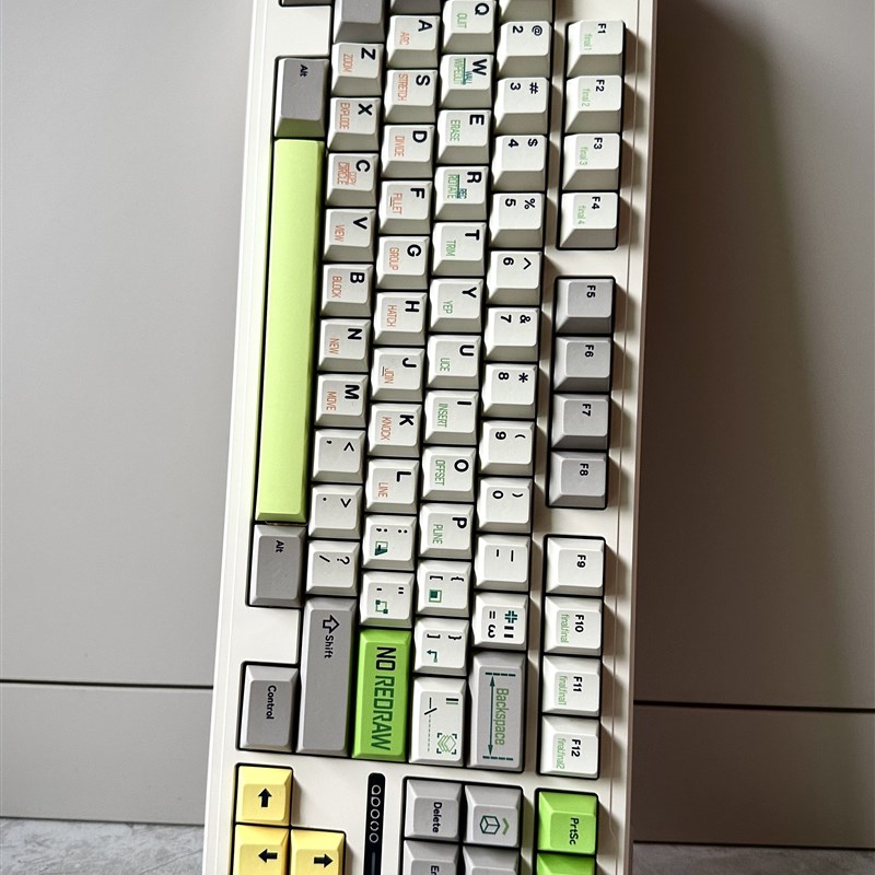 日当午CAD不重画PBT原t厂五面热升华键帽机械键盘客制化大全套复
