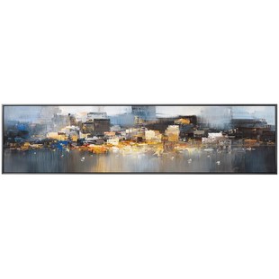 罗尚抽象卧室床头挂画高档大气横幅纯手纯油画艺术现代客厅装饰画