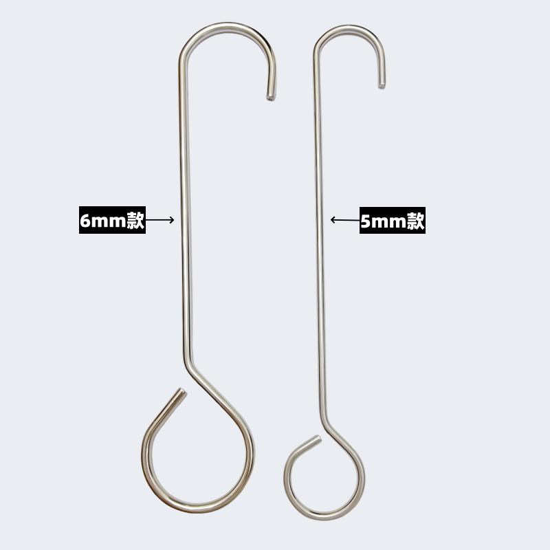 304不锈钢吊钩 吊环钩子u 圆圈挂钩 晾衣杆加长钩子 S钩 圆管钩子