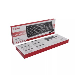 iFound方正科技F8106有线键盘鼠标套装USB外接笔记本台式电脑通用