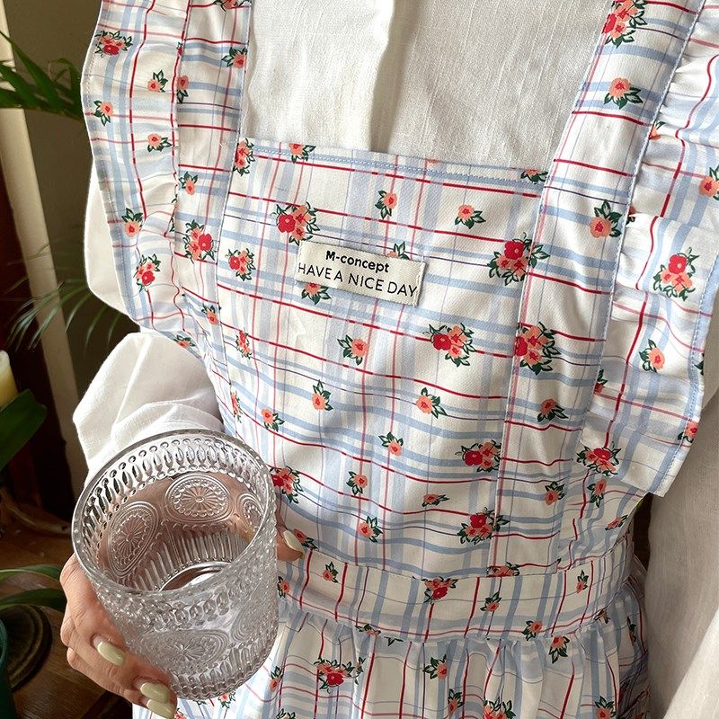 月光集自制可爱碎花复古少女心围裙工作服咖啡师美甲师手作围裙,家庭/个人清洁工具,围裙,淘宝优惠券,粉丝福利购,淘宝优惠卷