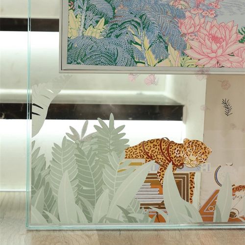 丝巾装饰画轻奢高级感法式奶油风客厅入户玄关挂画现代简约绿色系