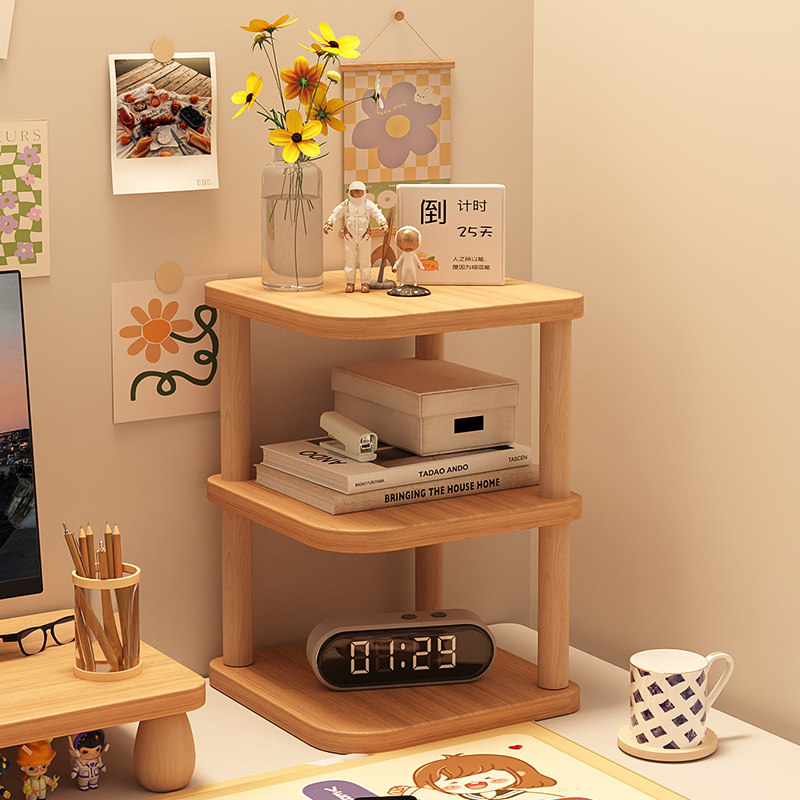 桌面置物c架书架宿舍学生简易多层分层桌上收纳层架工位转角整理