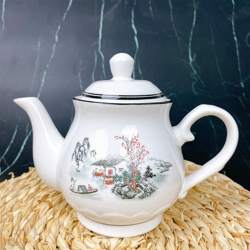 陶瓷冷水壶大容j量泡茶壶家用花茶壶过滤壶茶餐厅办公室耐高温瓷