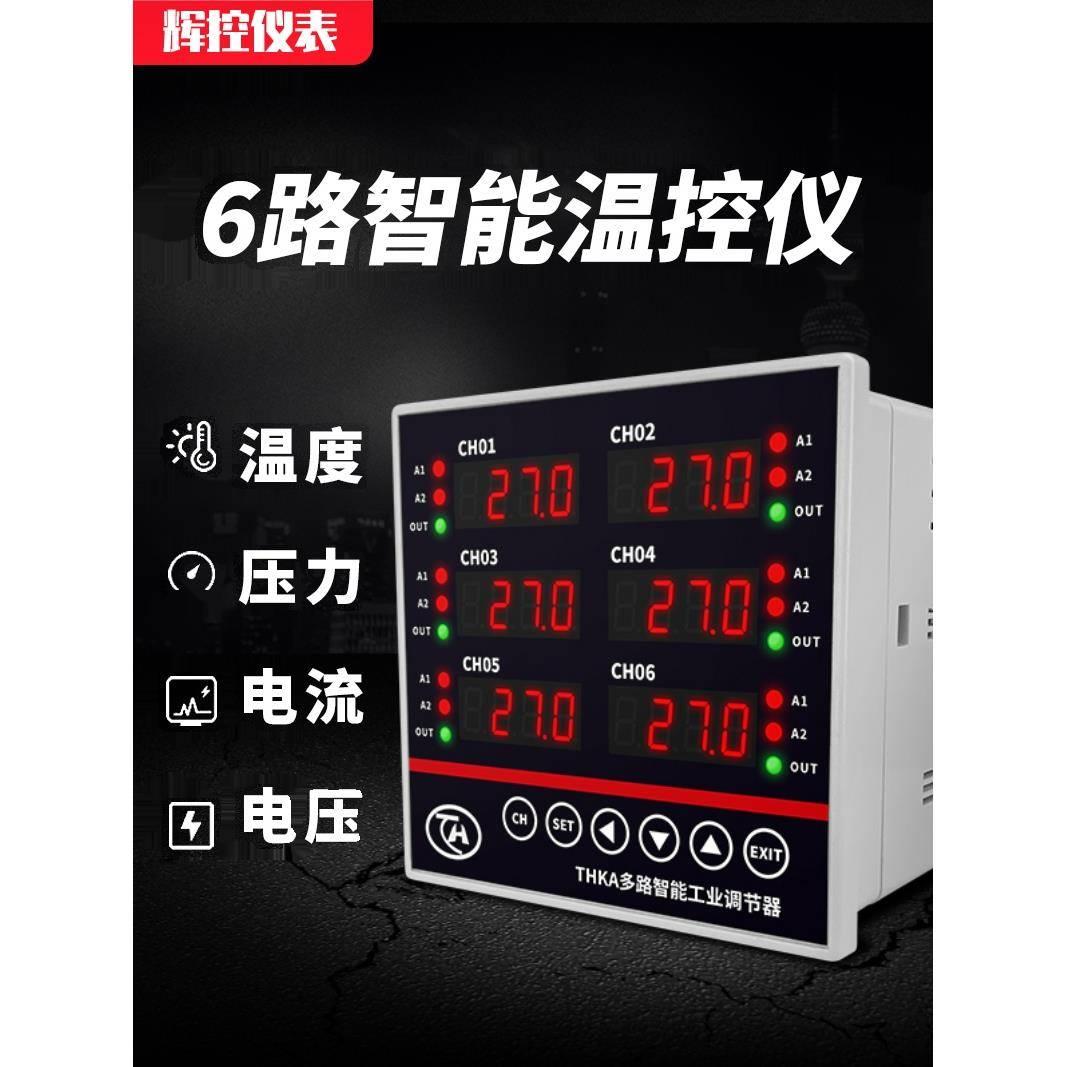 THKA余姚器腾辉4-2路0mA多温控6路温度控制ModbusRtu温控仪RS485