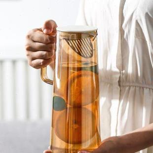 大容量餐厅泡茶壶凉水杯 轻奢耐高温冷水壶家用玻璃水壶凉水壶套装