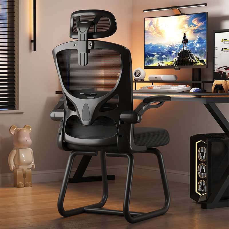 速发电脑椅子舒竞久坐家用办公座椅人体工学电服椅卧室书桌凳子靠