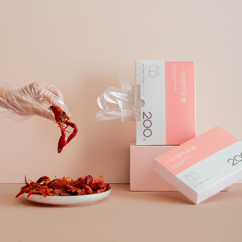 速发小次性手套级加厚耐用餐饮吃装龙虾专用家用厨房盒一抽取式