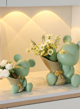 速发面兰迪色熊小摆件玄关桌莫装饰品客厅电视柜酒柜礼居乔迁家物