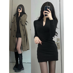 速发包2连衣裙短裙子御姐性感穿搭套装早春秋冬季20臀款新4内搭
