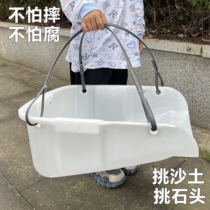 速发畚斗工地农用灰斗塑料撮箕粪箕大厚加号畚箕撮工簸箕垃圾晒谷