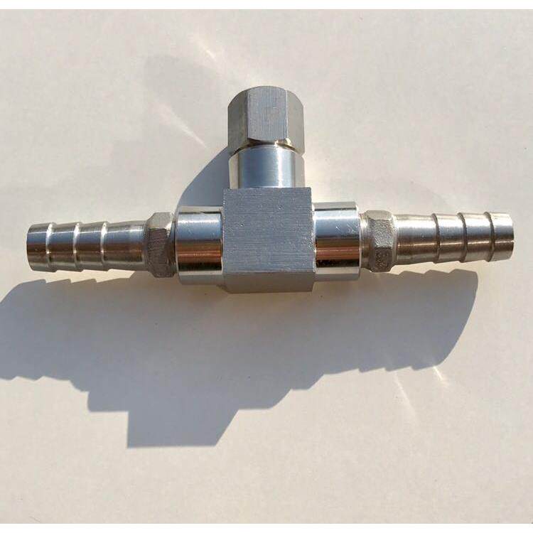 不绣钢内丝三通宝塔接头 中间内螺纹NPT1/8 1/43/81/2 两侧宝塔杆