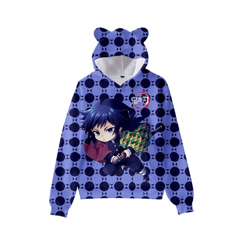 Kimetsu No Yaiba Autumn Cat Ears Hoodies Boys/Girls  Cute Ho