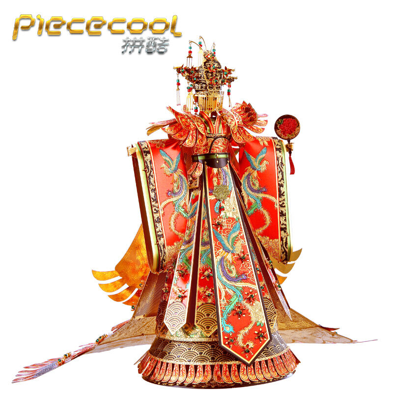 拼酷3d金属立体拼图成人国潮嫁衣十里红妆系列diy拼装模型情人节