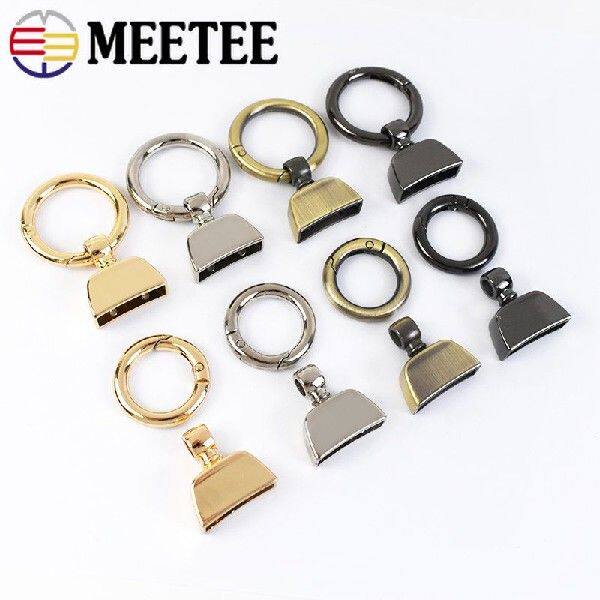 Meetee 5Pcs 20/25mm Spring Ring Keychain Wear Cord Webbing S