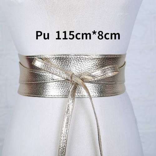 Women Bow Belt New L Up Pu Belts for Women Straps Wide Wa