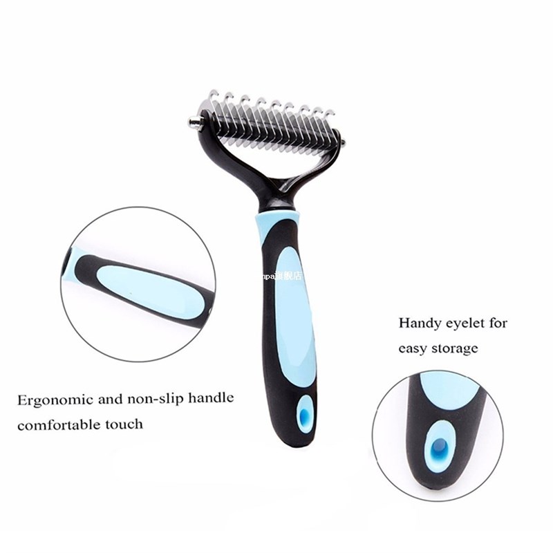 Safely Pet Fur Knot Cutter Dog Combs Hair Remover Double-sid