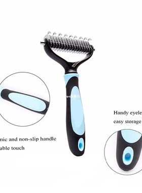 Safely Pet Fur Knot Cutter Dog Combs Hair Remover Double-sid