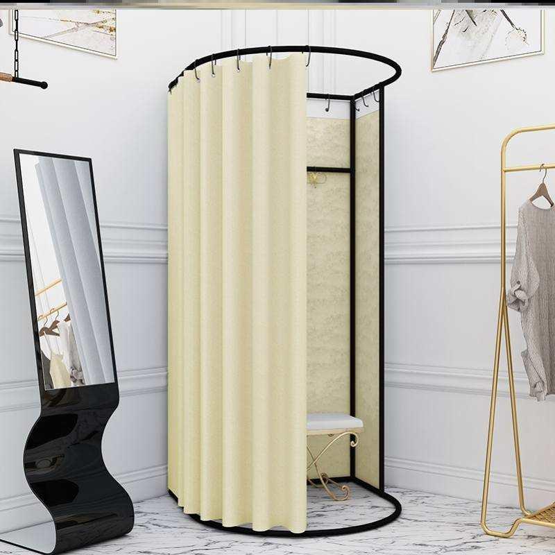 更换洗澡遮挡便捷帘布活动组装可拆卸衣架移动更衣室落地式试衣间