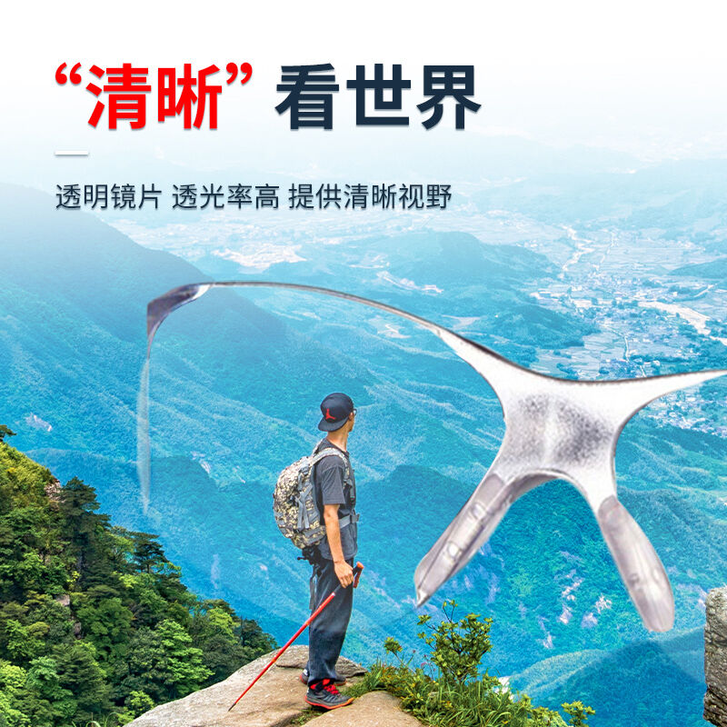 霍尼韦尔300310护目镜S300L透明镜片灰蓝镜框耐刮擦防雾眼镜防护