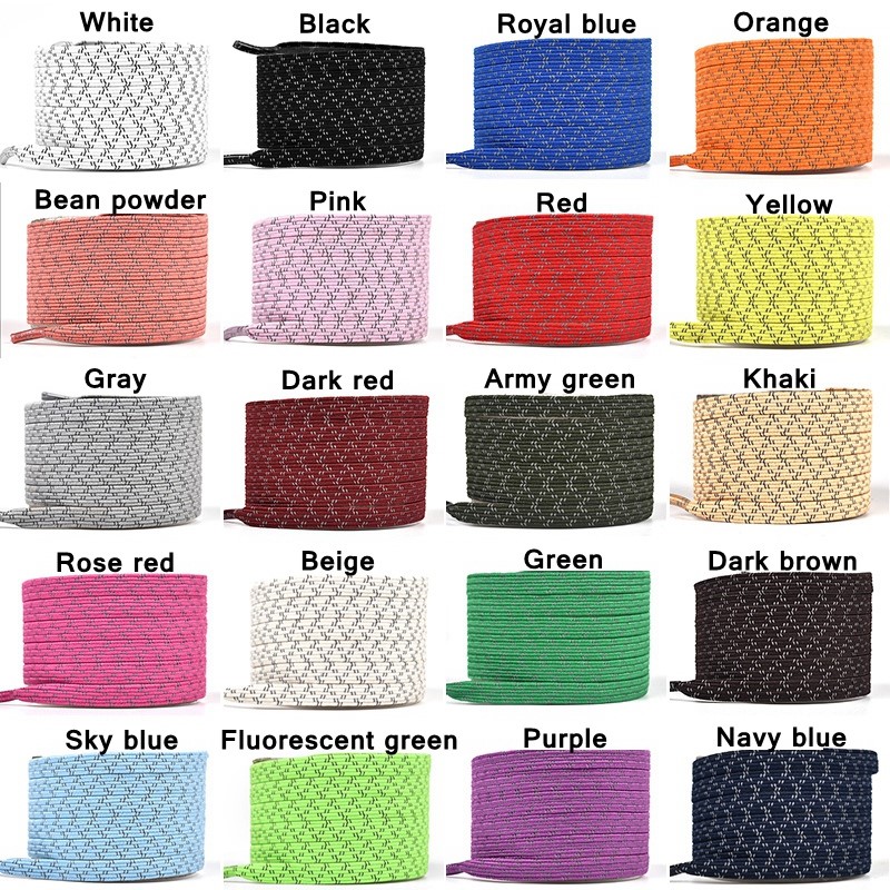 1Pair Elastic Reflective Magnetic Shoelaces Quick Locking No