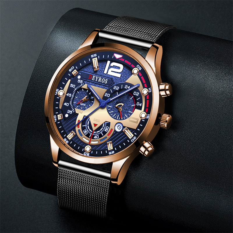2022 Fashion Mens Business Watches Luxury Stainless Steel Me