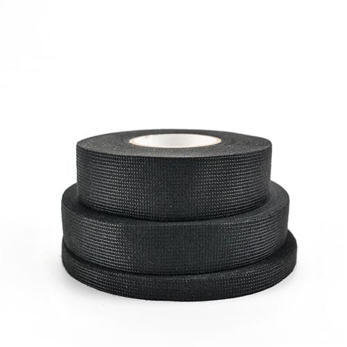 海斯迪克HKT-112黑色绒布胶带汽车线束胶布电工手撕耐磨耐高温防