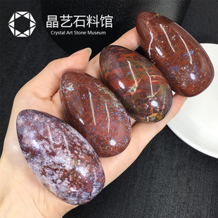 8厘米矿石鱼缸花盆造 极速天然印尼彩玛手把玩件彩玛瑙水滴把玩6