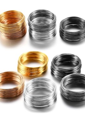 新品100Loops/Lot 0.6mm Memory Beading Steel Wire Beading Wir