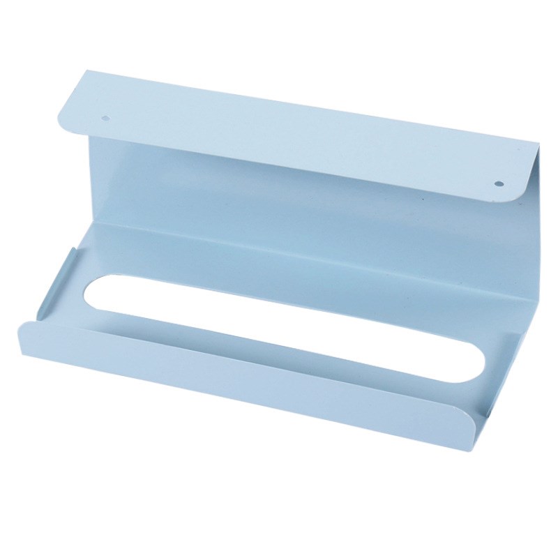 创意日式橱柜下挂式纸巾架厨房纸巾抽纸架铁艺免打孔纸巾盒收纳架