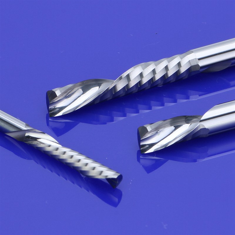 10Pcs AAA SHK 3.175/4/5/6/8/10mm Left Spiral down cut one Fl