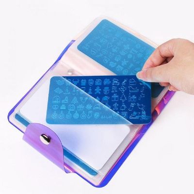 Nail Art Template Organizer Square Manicure Plate Organizer