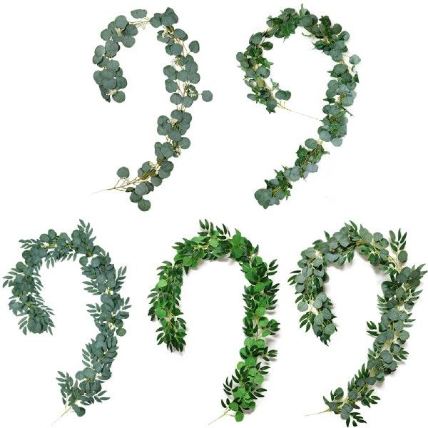Artificial Eucalyptus Wreath Greening Plants Vines for Home