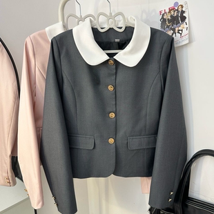 云靡jk原创正版圆领西装外套学院风可爱娃娃领日系昭和西服套装女