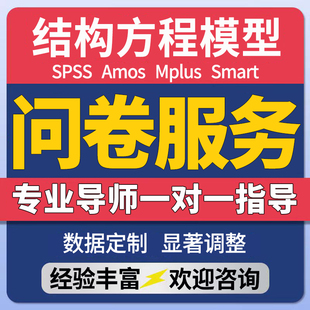 spss代分析Amos结构方程模型问卷数据定制显著调整修改信效度实证