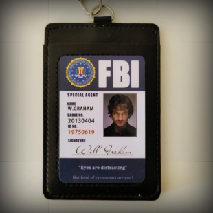 美剧汉尼拔威尔挂绳胸卡皮夹子 拔杯同人 Hannibal Will 漫展Cos