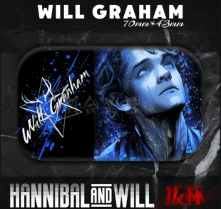 美剧汉尼拔方形吧唧 拔杯 Hannibal&Will同人周边 马口铁徽章谷子