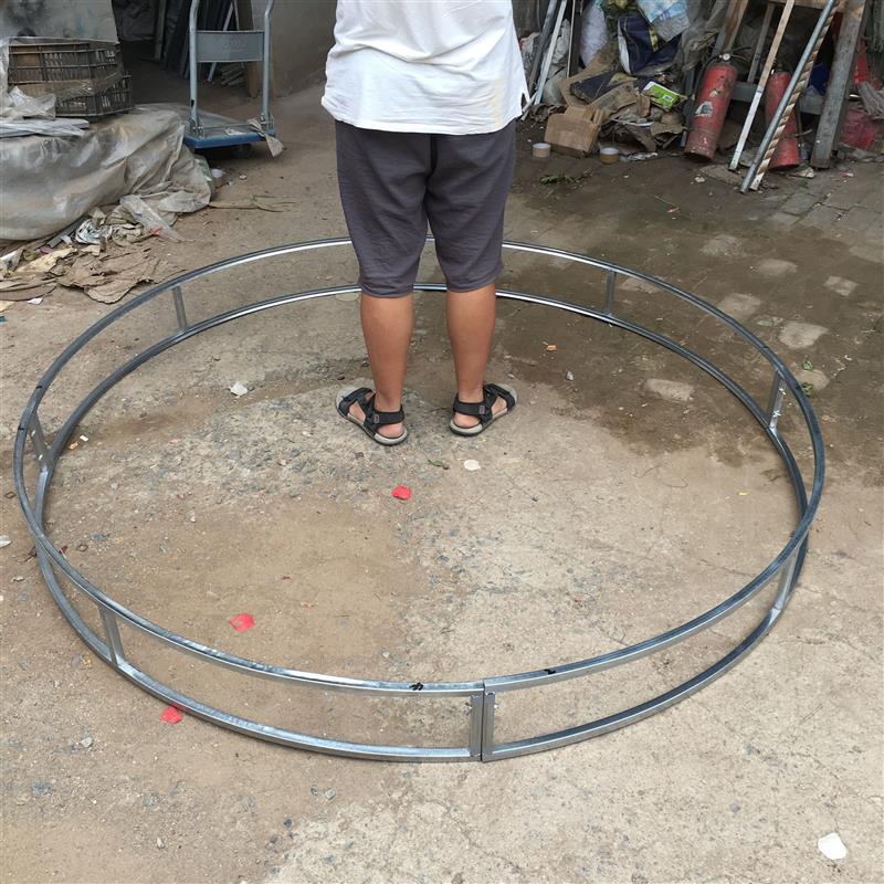 适用婚庆道具婚礼堂水晶珠帘吊顶铁艺摩天轮圈舞台背景装饰圆环架