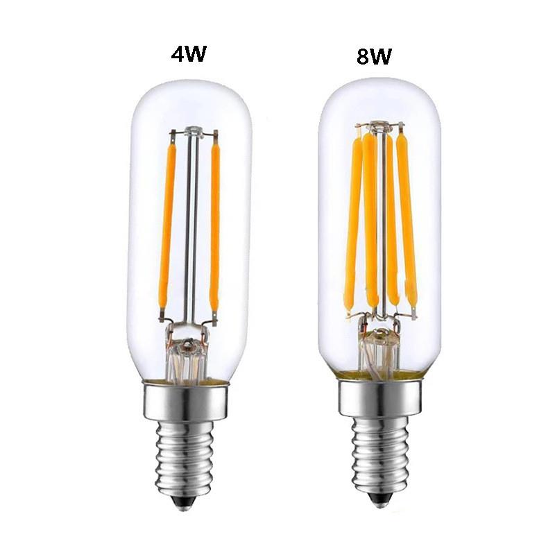 适配E14 T25 LED抽油烟机风扇灯泡4W8W水晶灯暖光替代20W40W60W卤
