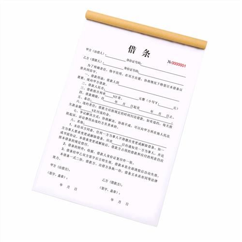 适用欠条欠款单欠款条欠账单模板借款条收据正规个人借条账单法律