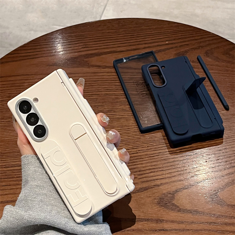 自带笔槽 壳膜一体 腕带支架 纯色肤感