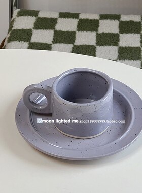 走失的blue 法式泼墨餐具高级感甜品盘早餐盘陶瓷平盘杯盘套装