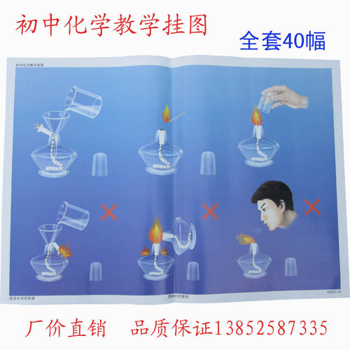 52001-52005 初中化学教学挂图 全套40幅 对开 教学仪器