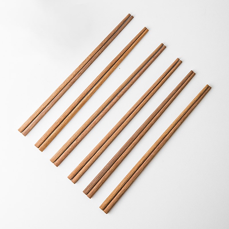 简约鸡翅木筷复古防滑木质筷子日常家用实木筷子餐厅商用筷子