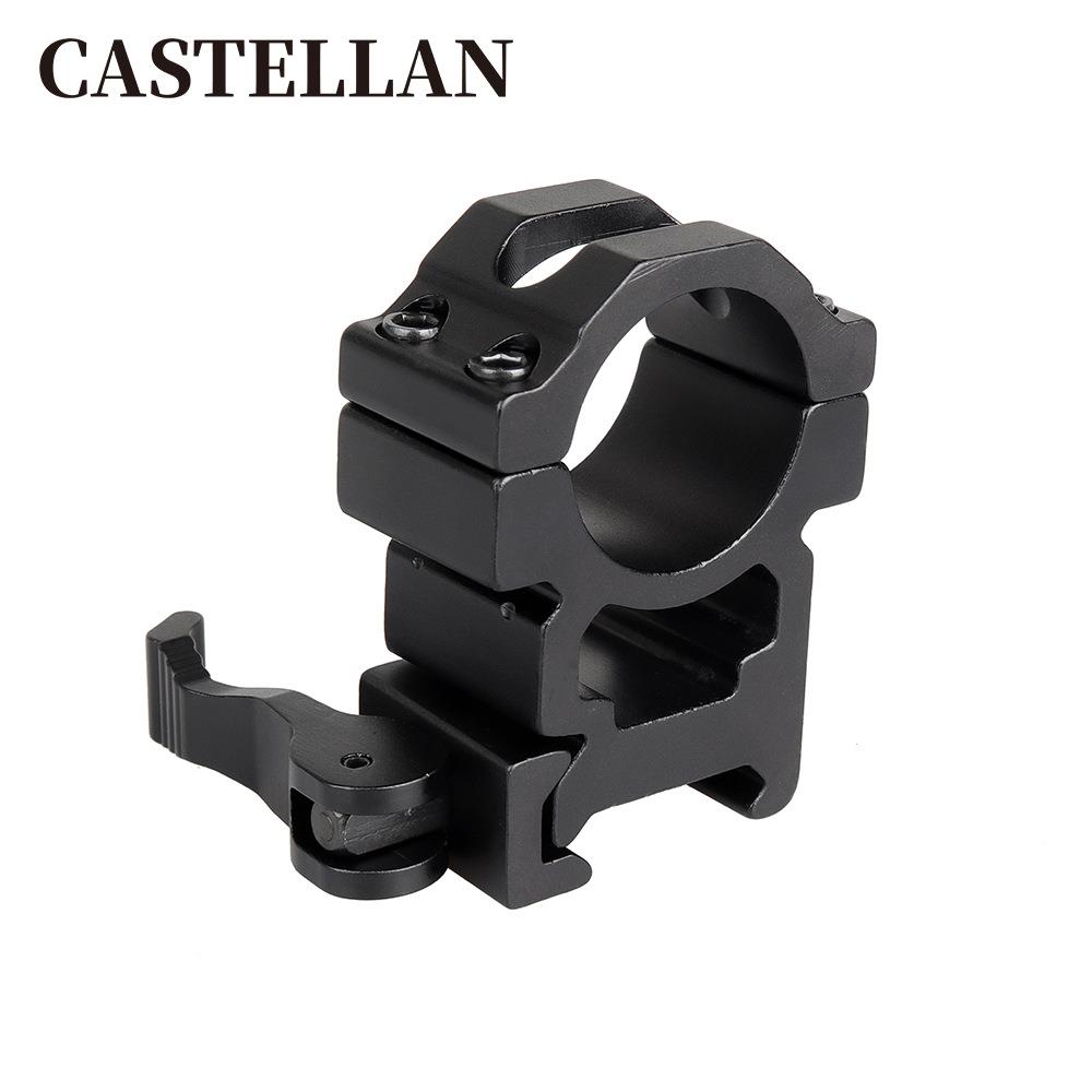 25.4mm快拆瞄镜支架25.4高宽管夹快拆支架手电筒管夹瞄准镜管夹