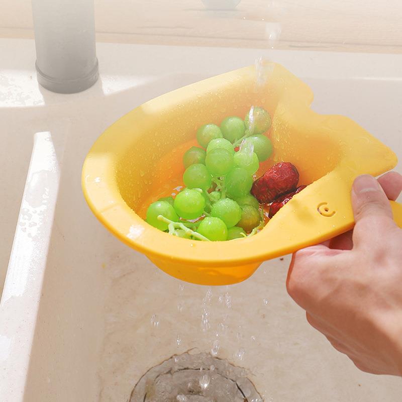 大象沥水篮多功能塑料沥水篮三角厨房水槽沥水篮垃圾残渣过滤网
